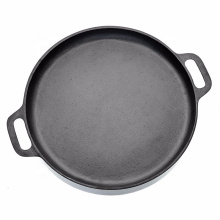 Frigideira Pan-14inch da pizza do ferro de molde para cozinhar, cozendo, cookware durável